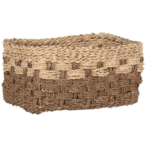 Panier de rangement tressé en fibres naturelles - Eniamor