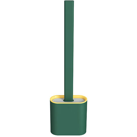 Loo Brush Toilet Brush Set, Compact Household Toilet Cleaning Tool, TPR Bristles Deep Cleaning Will not Harm the Toilet Surface (long Handle) Floor style ( Color : Green )