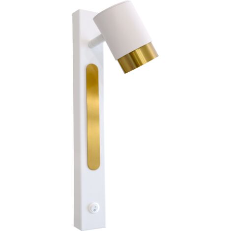 Look: una lampada da parete moderna in stile minimalista GU10 Bianca e oro