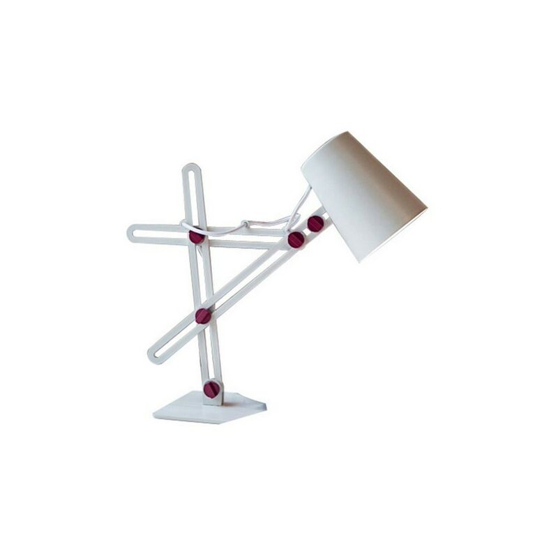 Inspired Mantra - Looker - Table Task Lamp 1 Light E27, Matt White, Purple