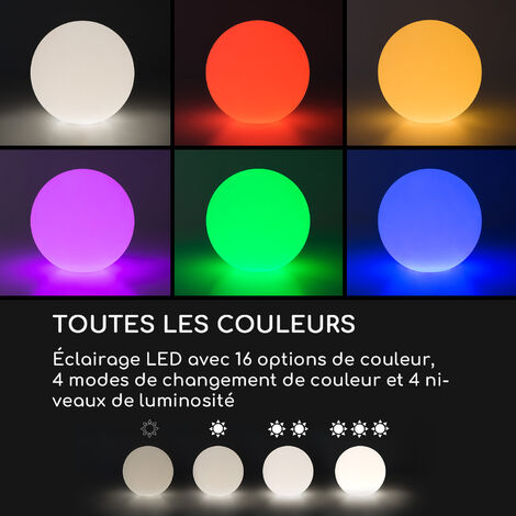 main image of "Loomy XL Lampe sphère Ø 50 cm 16 couleurs LED 4 modes d'éclairage batterie IP68 blanc"