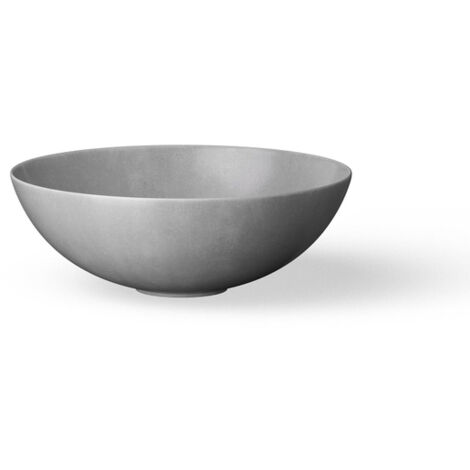 Looox Ceramic Raw Vasque à poser ronde 40cm dark grey