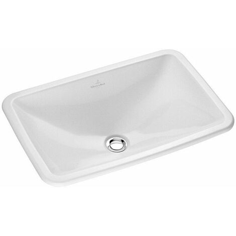 Lavabo da incasso in ceramica bianca lavandino rettangolare 510 x 155 x 415  mm