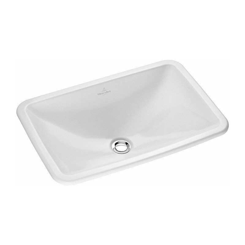 

Villeroy&boch - Loop & Friends, Lavabos sobre encimera, 675 x 450 mm, Rectangular, pared exterior esmaltada, sin plataforma para grifería, con