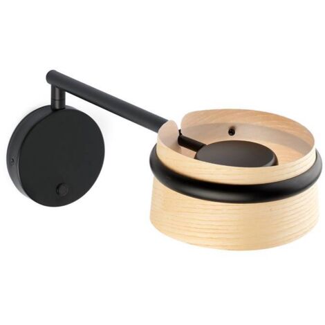 LOOP LED Wandleuchte innen Esche mit Gelenkarm 29396