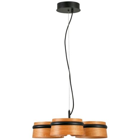LOOP Suspension - Noir et bois