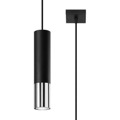 LOOPEZ 1 black/chrome pendant lamp