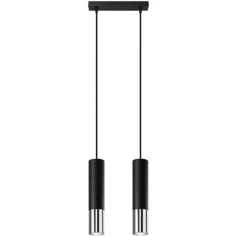 LOOPEZ 2 black/chrome pendant lamp