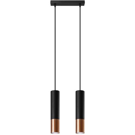 LOOPEZ 2 black/copper pendant lamp