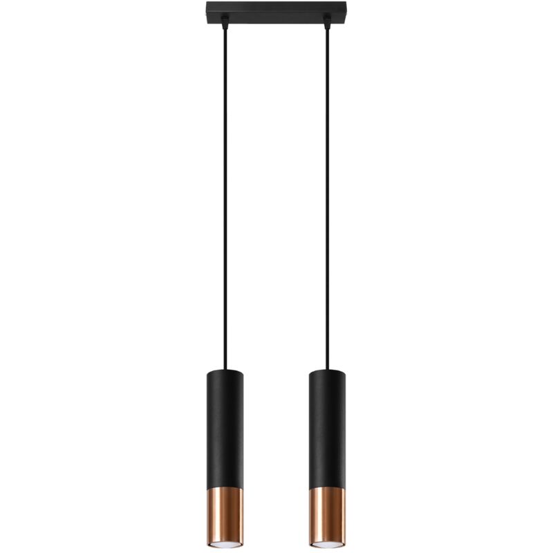 Image of Sollux - loopez 2 black/copper pendant&hellip;