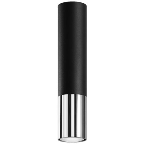 LOOPEZ black/chrome ceiling lamp