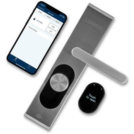 LOQED Smart Home - Serratura elettronica per porta di casa, con crittografia a 256 bit, serratura elettrica con pressione delle dita, apertura e app per smartphone, intelligente serratura elettrica