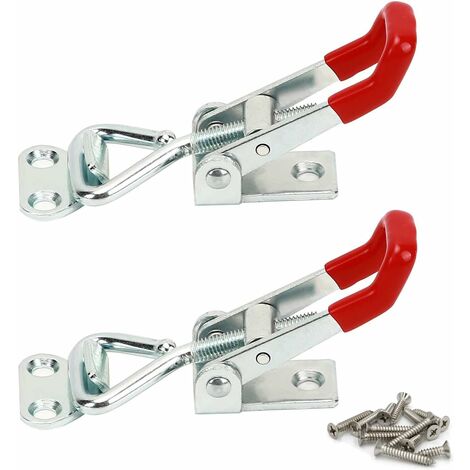 Loquet à bascule en Métal, Sauterelles bascule pince 4001, Capacité de maintien 150 kg, Acier au carbone galvanisé Matériel, Pour Armoire, Porte, BoîTe, Cas Sans Serrure ou Poigné