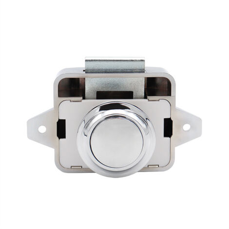 Loquet à bouton-pression – Starlight sans clé Verrou d'armoire Bouton de porte d'armoire pour camping-car RV Lot de 5 Argent