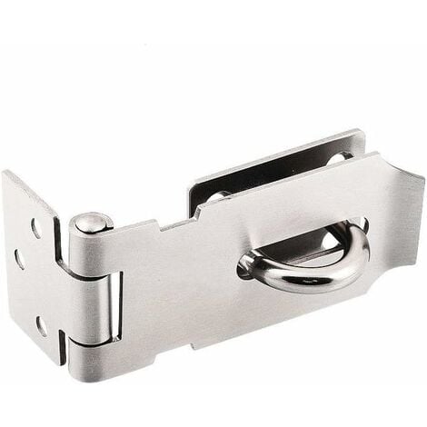 Loquet à cadenas en Acier Inoxydable, Loquet Robuste et Agrafe avec Vis, Fermoir de Porte, Verrou de Portail, Abri de Jardin, Cadenas pour Porte, Fenêtre, Armoire, Cage pour Animal Domestique