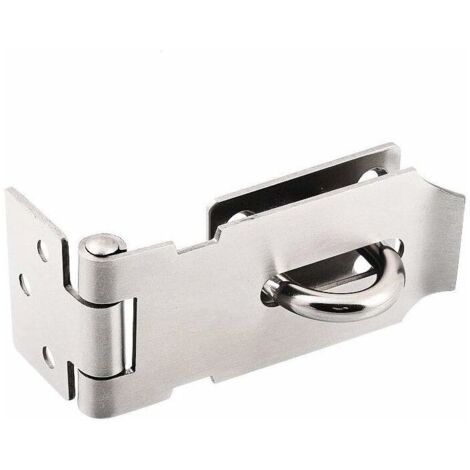 Loquet à cadenas en Acier Inoxydable, Loquet Robuste et Agrafe avec Vis, Fermoir de Porte, Verrou de Portail, Abri de Jardin, Cadenas pour Porte, Fenêtre, Armoire, Cage pour Animal Domestique