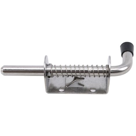 Loquet à ressort en acier inoxydable argenté, 2 pièces, en fer robuste, pour voiture, camion, lit, loquet galvanisé