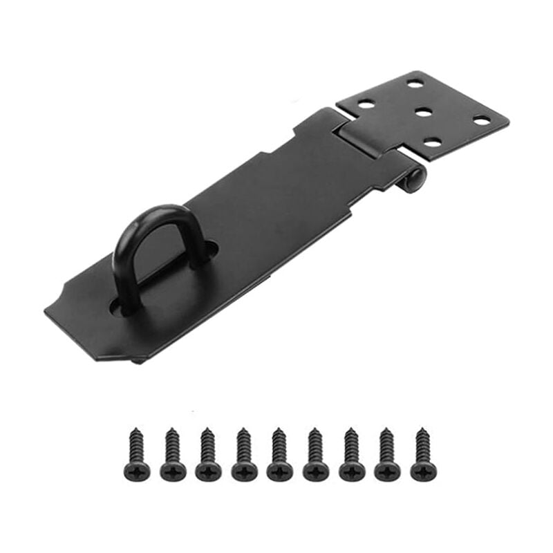 1 Pièces Loquet de Cadenas Agrafe, 4 Pouces Porte Fermoir Verrou de Porte Moraillon De Verrou en Acier Inoxydable Avec Des Vis Porte Cabinet de