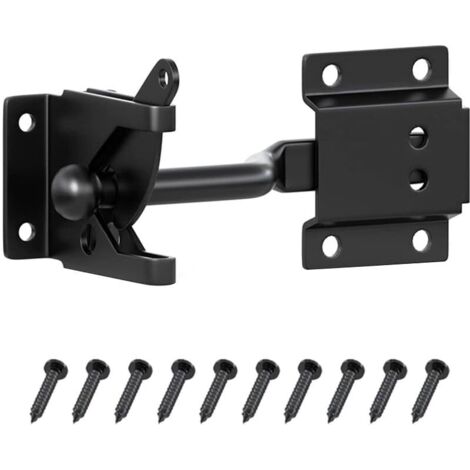Loquet de portail à levier autobloquant, avec poignée de traction, pour portails de jardin, clôtures en bois, portes de grange, acier au carbone