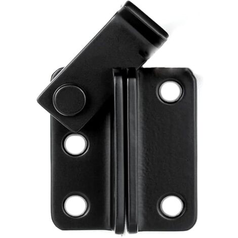 Loquet de portail à rabat en acier inoxydable pour porte intérieure de grange, salle de bain, abri de jardin, garage, ouverture à gauche – Noir – 62 x 50 mm