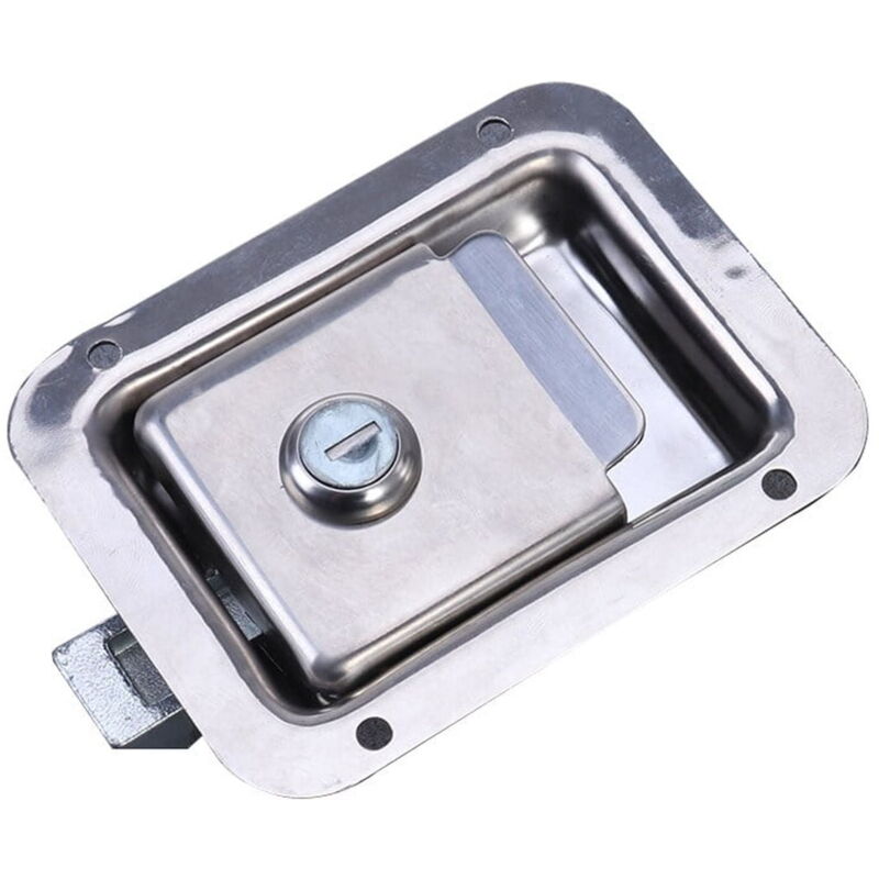 Loquet de porte à poignée à palette en acier inoxydable, montage encastré robuste