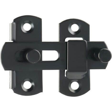 Loquet de porte coulissante avec vis pour portes, fenêtres, placards et jardins, finition noir mat, acier inoxydable