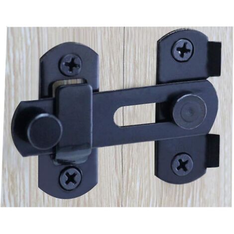 Loquet de porte de grange en acier inoxydable noir pour armoire, cave à vin et placard