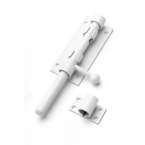 Loquet de porte en acier inoxydable, loquet à pêne coulissant, loquet coulissant de sécurité (blanc)
