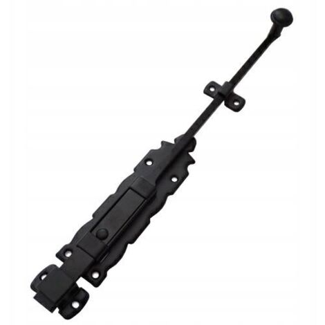 Loquet de porte en métal forgé noir 300 mm AMIG