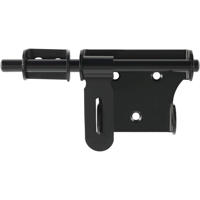 Loquet de porte extérieur Loquet de porte, 15 cm Loquet de porte intérieur, Loquet de porte extérieur en acier inoxydable, Noir