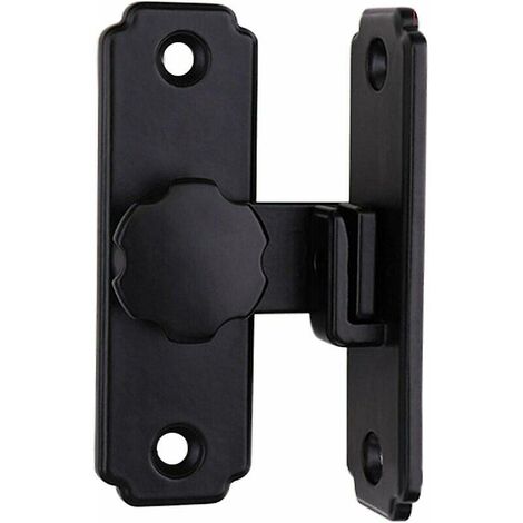 UGREAT Loquet de porte, loquet de magasin, loquet de porte 90 degr s, loquet de porte coulissant (noir, 81,5 x 45mm)