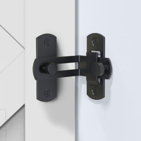Loquet de porte noir à 90 degrés pour portes de grange