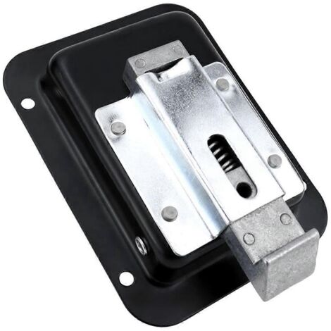 Loquet de remplacement pour boîte à outils de voiture avec clés et 8 rivets, noir