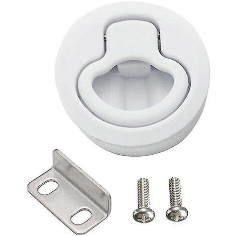 Loquet de remplacement rond à verrouillage encastré (2 pièces) pour camping-car, bateau ou marine - Southco Blanc