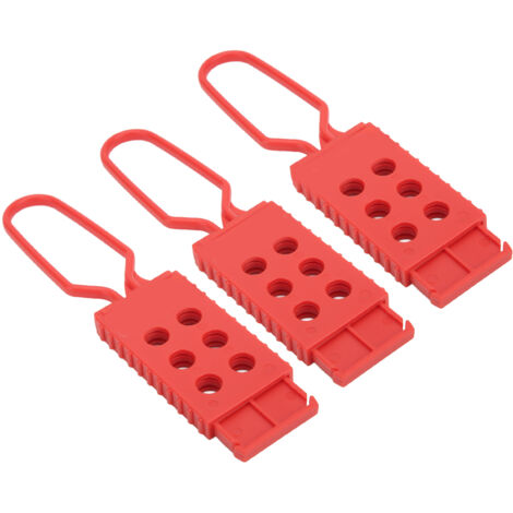Loquet de Sécurité en Nylon 6 pour Cadenassage et Isolation Électrique - Lot de 3