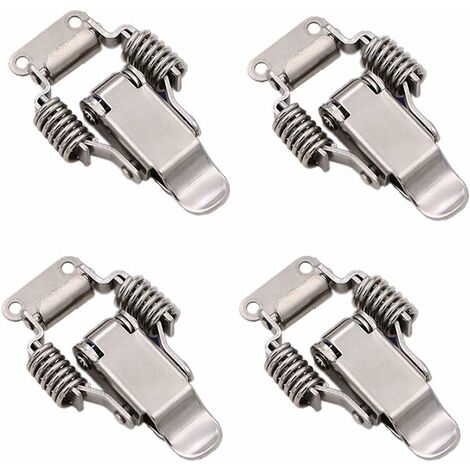 Loquet de serrage en acier inoxydable, loquet de boîte de verrouillage à levier, outil à main à dégagement rapide, porte en métal à forte capacité de charge 67*26mm Fontainebleau 4Pcs