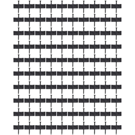 Loquet de Terrasse Composite [Clips] 100 Pcs Loquets ABS avec Vis Inox pour Installation Facile et Sans Vis Apparentes sur 50 SQ. FT.