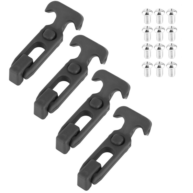 Jeffergarden - Loquet de traction à poignée en t, loquet de capot en caoutchouc Loquet de traction portable anti-ultraviolet flexible avec kit de vis