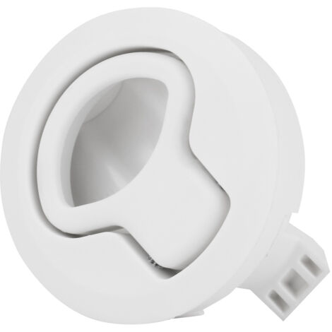 Loquet de Trappe à Chasse pour Camping-Car Bateau - Blanc