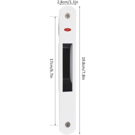 loquet de verrouillage simple face, Style moderne encastré porte coulissante fenêtre crochet serrure ensemble de serrure de porte Mobile moderne