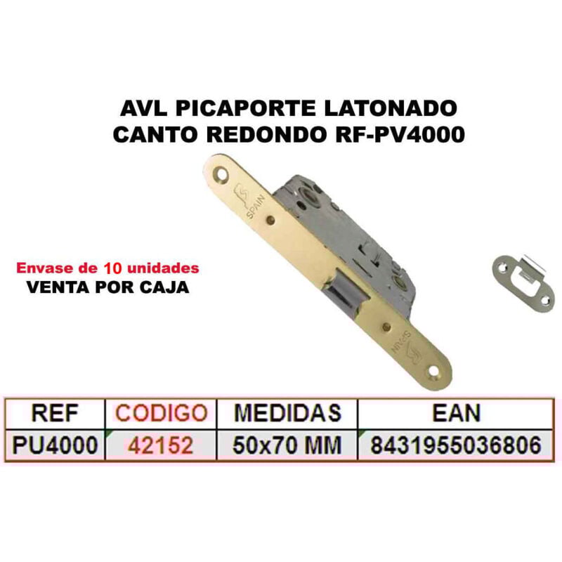 Loquet en laiton unifié 50x70 mm bord rond PU-4000