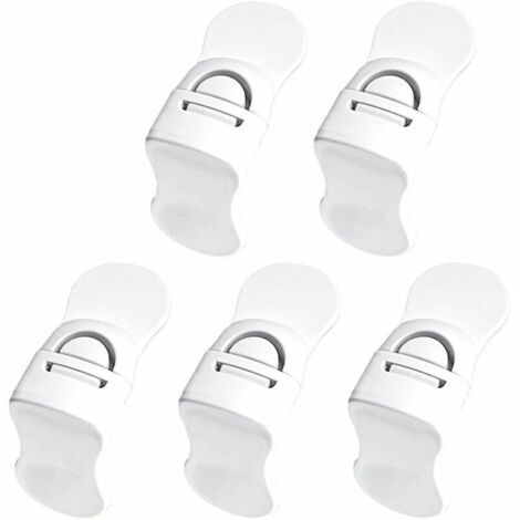 Loquet et targette Serrures d'armoire à l'épreuve des bébés - Serrures d'armoire de sécurité pour enfants - Serrures d'armoire pour bébé Installation facile Tiroirs à angle droit Réfrigérat 5pcs