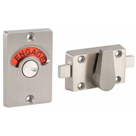Loquet indicateur de verrou de porte en acier inoxydable pour salle de bain, toilettes, toilettes publiques, toilettes privées