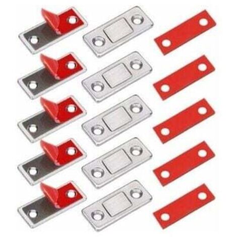 Loquet Magnetique Aimant porte Placard Jiayi 5 Pièces Très Mince Loquets Magnétiques à Coller Aimant Fermeture Adhesif Meuble Aimant Puissant pour Porte Coulissante Tiroirs Fenêtre Aimanté Ar
