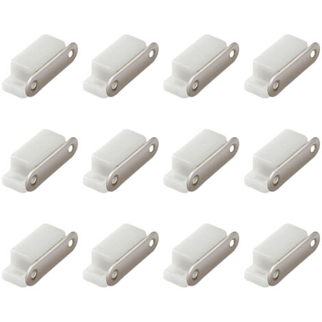 Loquet magnétique pour porte - Loquet magnétique robuste en plastique, adapté à la fermeture des portes et fenêtres de cuisines, salles de bains, placards, armoires, etc.
