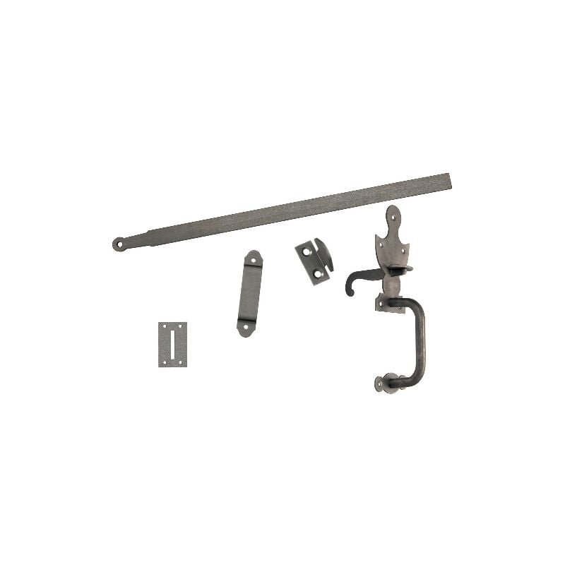 Loquet poucier complet poignée fixe brut n°6 bourg Mermier 406001