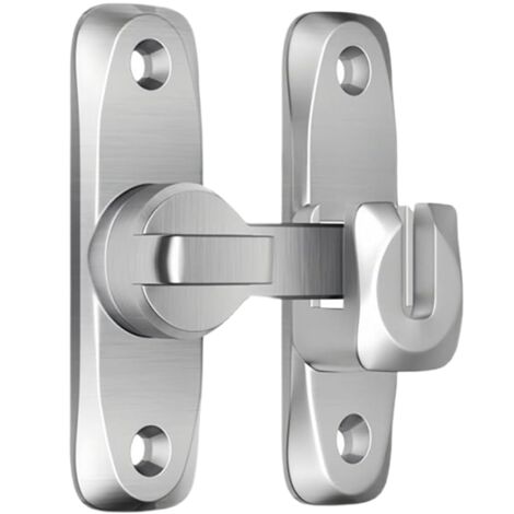 Loquet rotatif, goupille rotative de 7,9 cm, robuste, mécanisme antivol, porte de grange, porte de clôture extérieure, pour entrée de hangar, argent