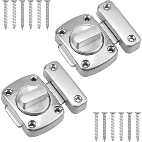 Loquet Sécurité Rotatif Alliage Zinc pour Armoire Salle de Bain Argent