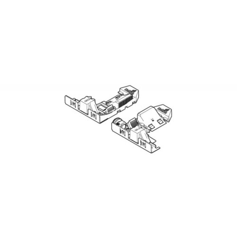 Hettich - Clips pour coulisses Actro 5D Silent System - jeu gauche + droite - pour tiroir bois