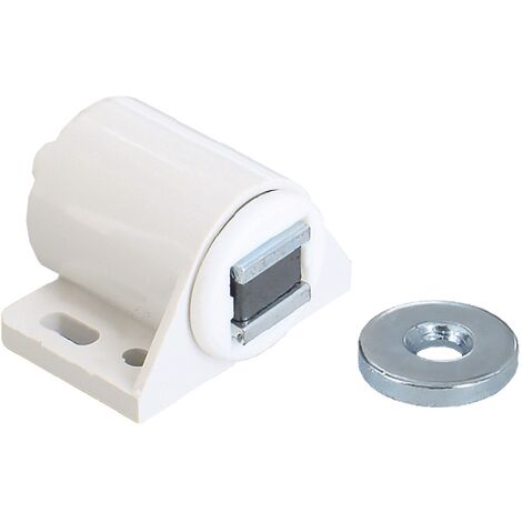 Loqueteau Magnétique Rond Vynex Blanc 6kg 2 Pièces - Blanc